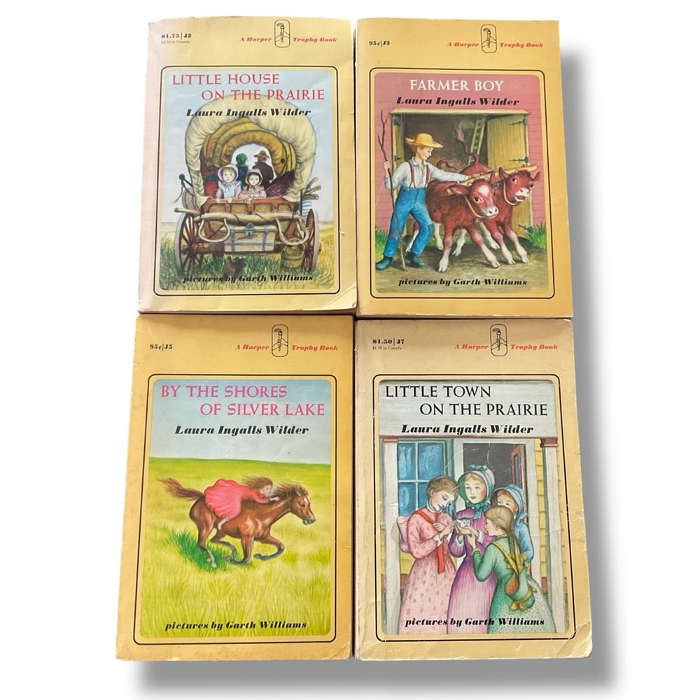 Vintage Little House On The Prairie Books Laura Ingalls Wilder‎ Set of 4
